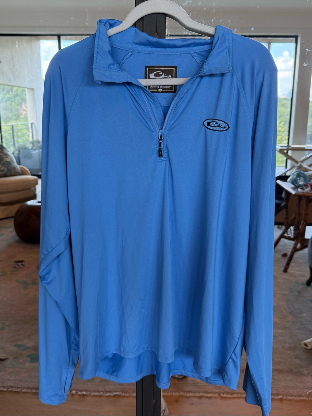 Drake Blue Quarter Zip Shirt